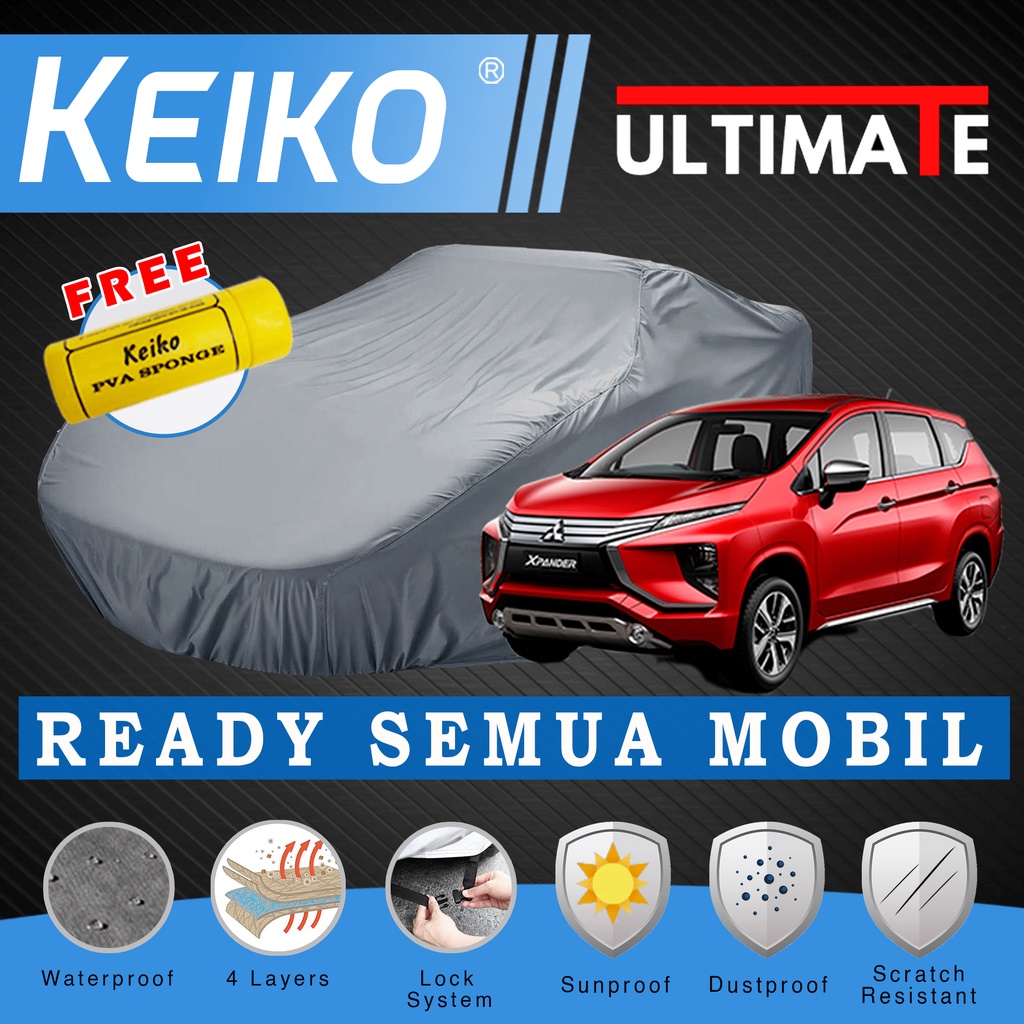 Sarung Cover Selimut 4 Layer Lapis Penutup Tutup Body Mobil Outdoor Waterproof Expander Xpander Keiko Ultimate