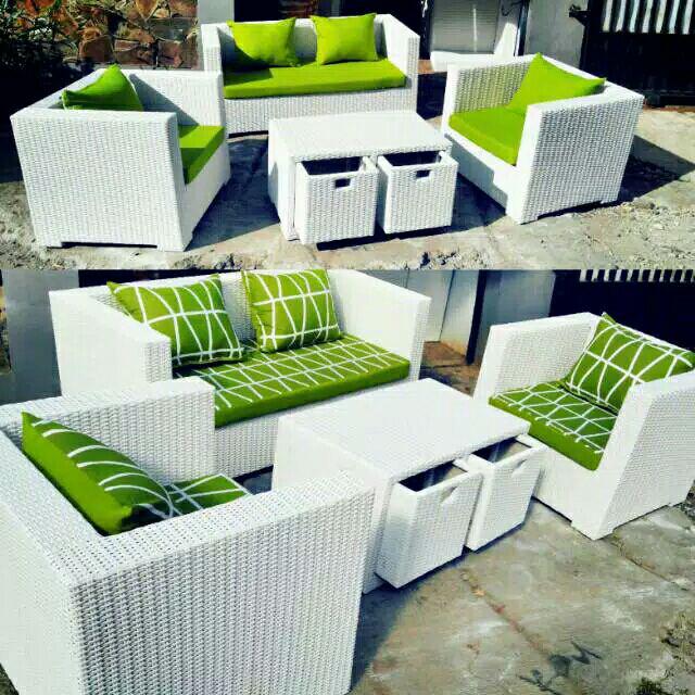 Set Sofa Shabby Rotan Sintetis