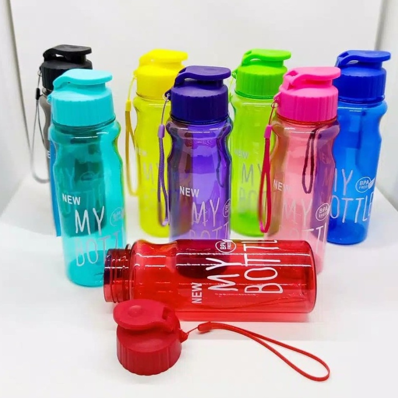 Botol Minum New My Bottle BPA Free Water Bottle Versi Tutup CETREK Click Klik Colorful