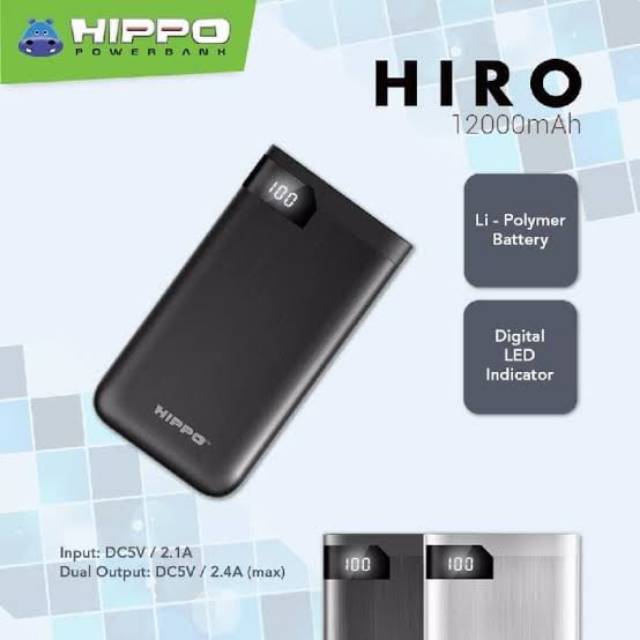 Power Bank Hippo Hiro 12000 MAH