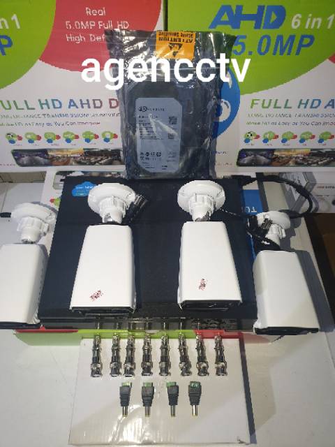 PAKET CCTV 4CHANEL 4KAMERA 3MP IC SONY FULL OUTDOOR ANTI AIR BODI BESI