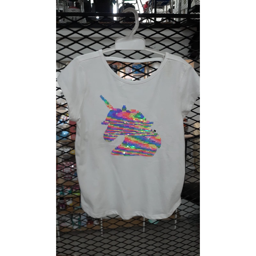 PLACE TEE PUTIH UNICORN / BAJU ATASAN ANAK