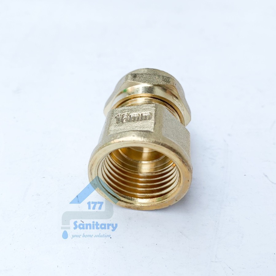 Sock Nepel Fitting pipa sambungan air panas SPD - Sok sambungan pipa water heater 1/2inch kuningan