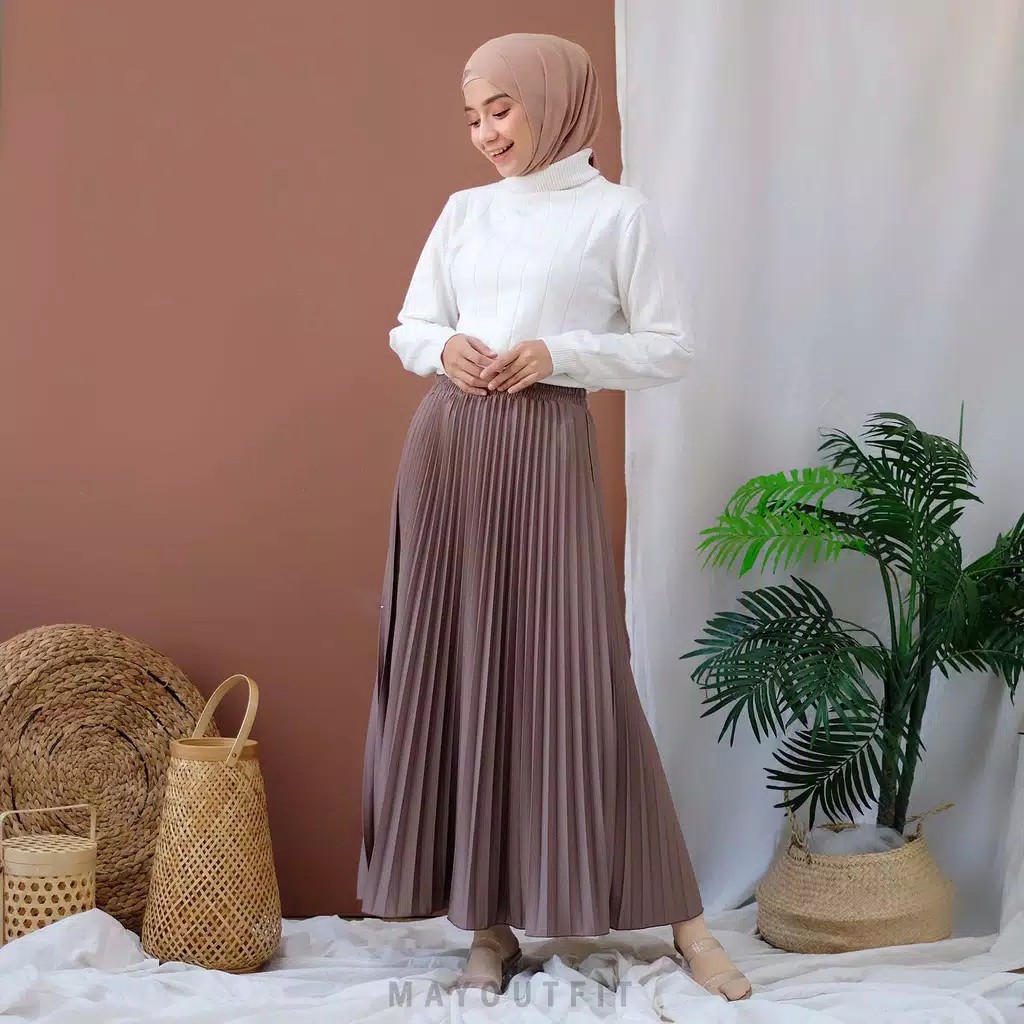 ROK PLISKET PREMIUM || ROK MUSLIMAH || ROK PANJANG