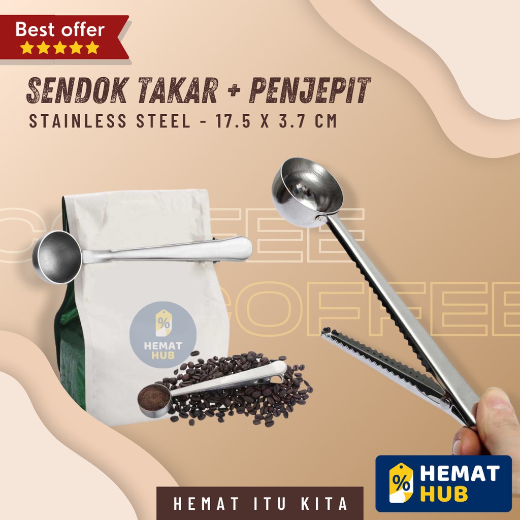 Sendok Takar Kopi Biji Bubuk Penjepit Coffee Espresso Measuring Spoon Clip Peralatan Teh Tea Gula