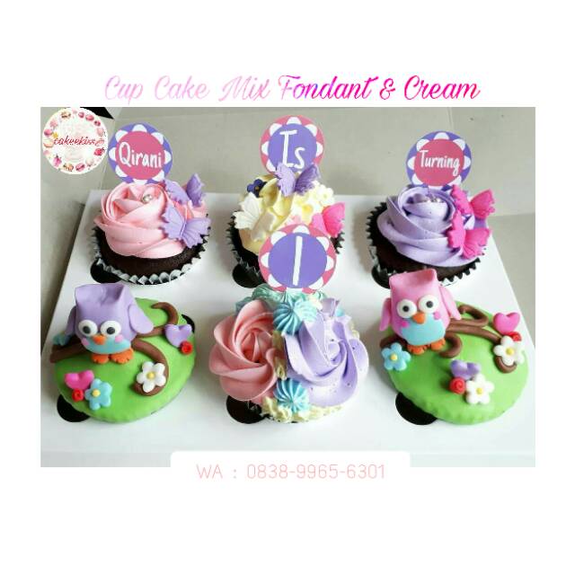 

Cup cake fondant / cupcakes / kue ulang tahun / kue anniversary / cupcakes