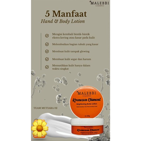 handbody kromosom diamond malebbi kosmetik putih bersih hasil nyata