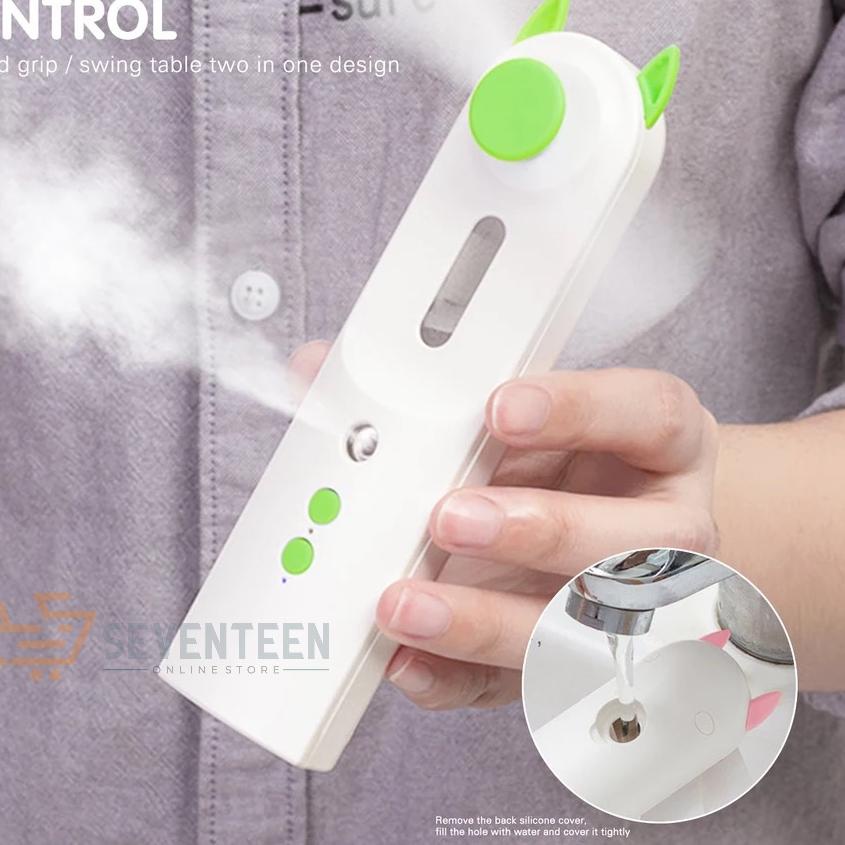 Price Pool⭐ SEVENTEEN NANO SPRAY KIPAS ANGIN PORTABLE 2IN1 PELEMBAB WAJAH MIST SPRAYER MOISTURIZING 
