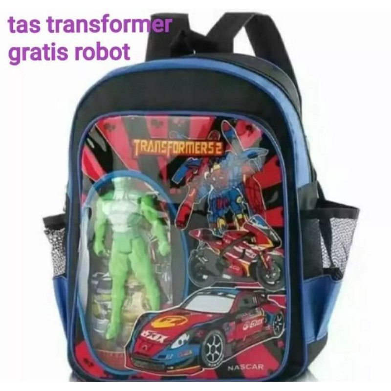 Beli 1 Gratis Mainan Tas Sekolah ROBOT (  HARGA GROSIR ) Tas TK, Tas PAUD, Tas ROBOT, Tas gendong, Tas sekolah anak - Tas Karakter - Tas Transformer