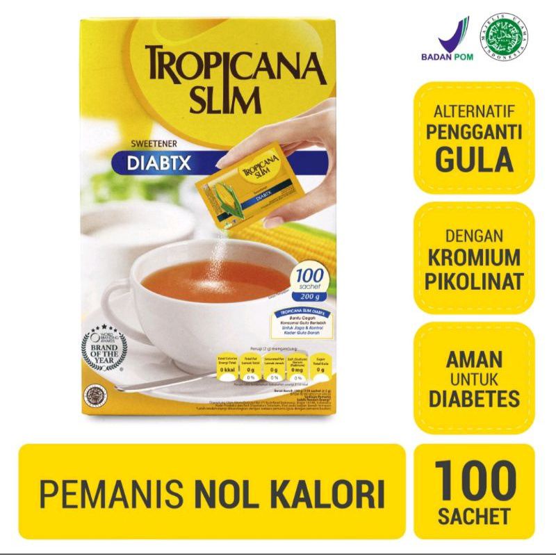 TROPICANA SLIM DIABTX 100 SACHET ED 12/2025