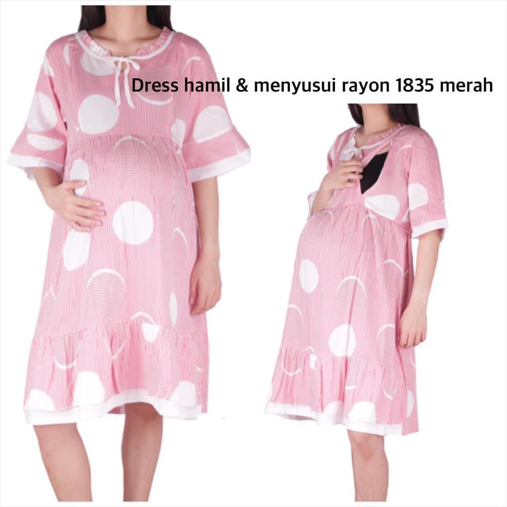 Dress Hamil &amp; Menyusui Rayon 1835