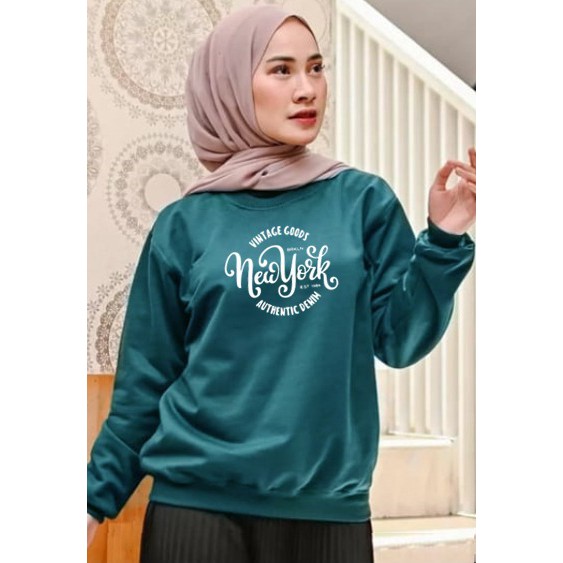 Kaos Lengan Panjang NEW YORK / Kaos Sweatshirt / Atasan Wanita / Atasan Wanita Lengan Panjang