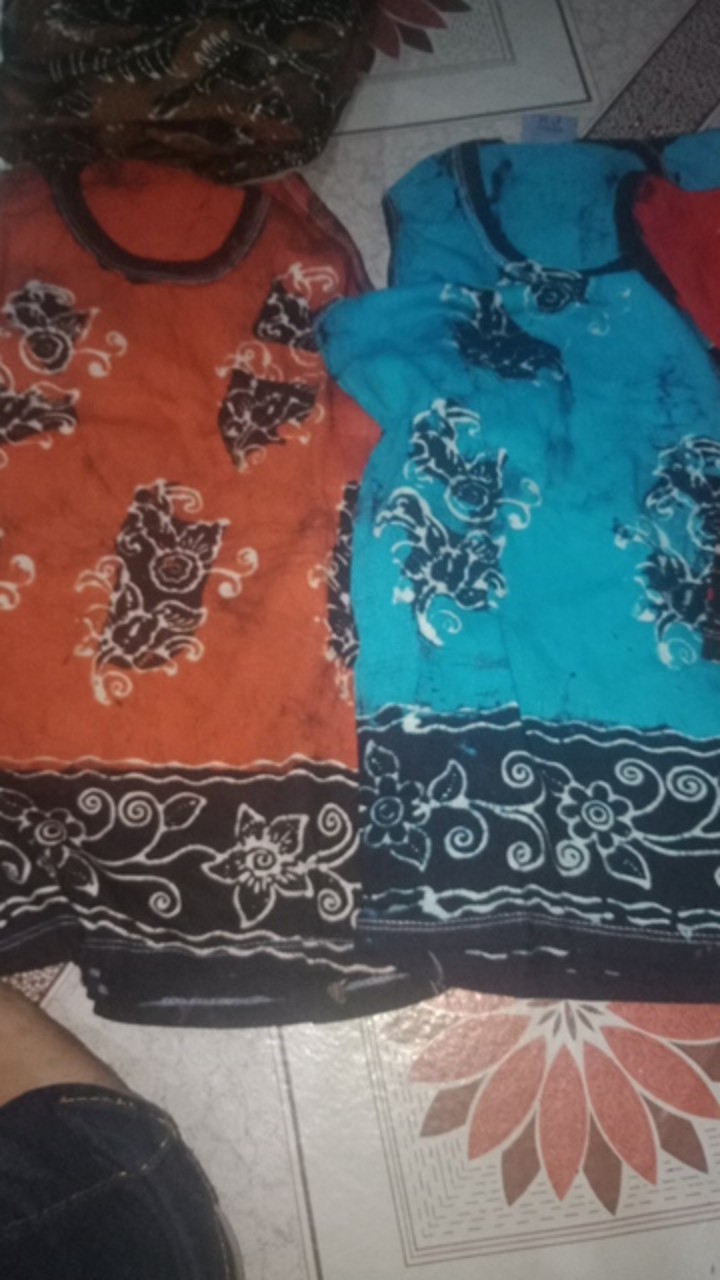 Stelan Singlet Anak Motif Batik Tuban