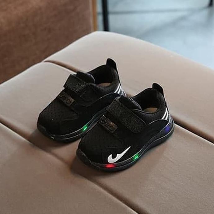 DISKON Sz 21-30 Sepatu Led Import Anak Model Nike Salur