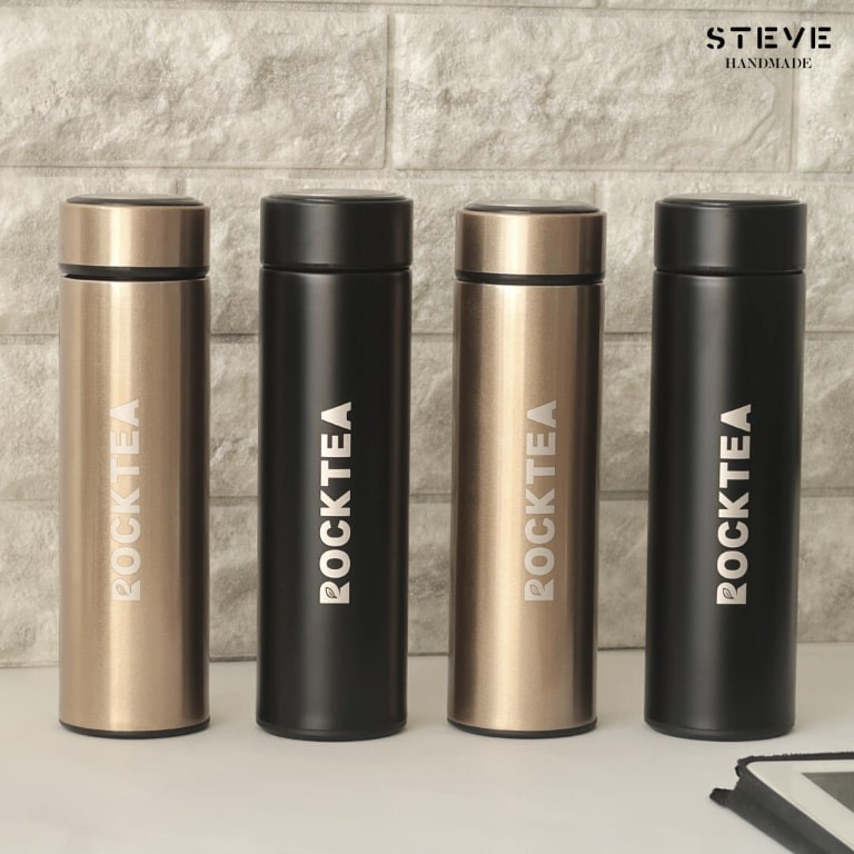 Botol minum stainless termos vacuum tumbler travel mug TM0301 Gold Custom Tahan Air Panas dan Dingin