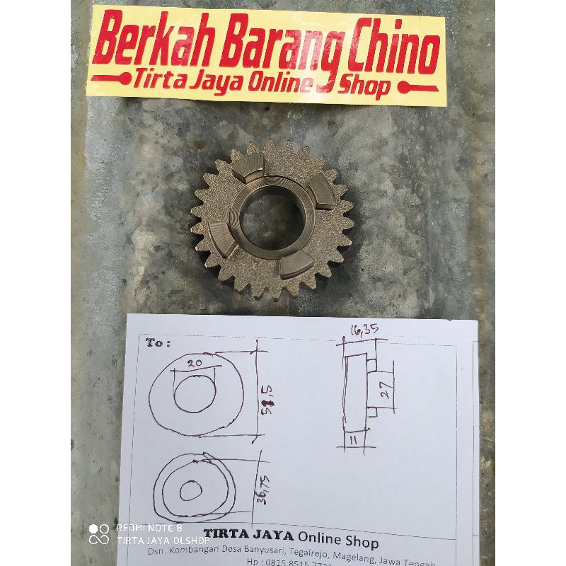 gear oplos rasio ratio gigi 6 tiger mata 26T untuk oplosan rasio tiger herex racing