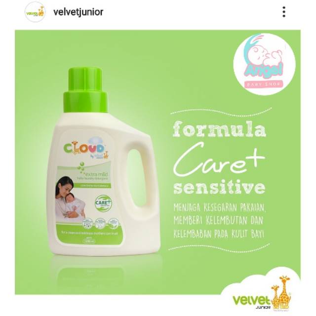 Deterjen Baju Cloud Baby Laundry Detergent Velvet 1200 mL