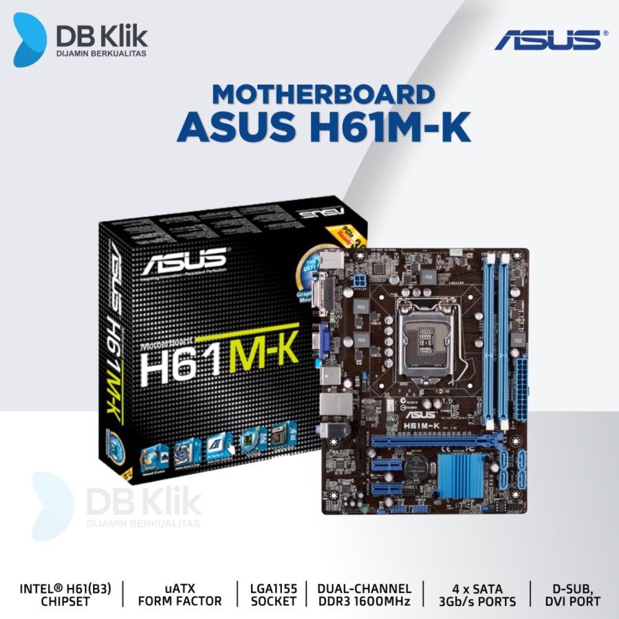 Jual Motherboard Asus H61M-K | original | Shopee Indonesia