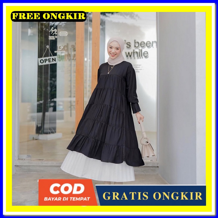 Pakaian Wnta Bj Fashion Lebaran 2022 Bsju Muslimah Tunik Wanita Import Dres Kemeja Tunik Kekinian Dr