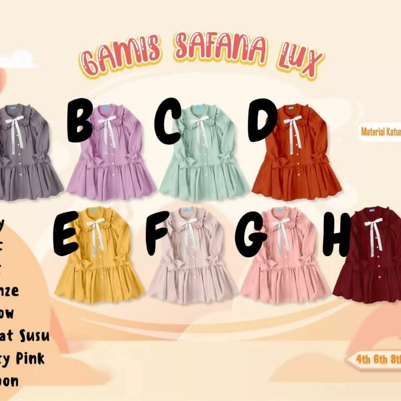 safana lux dress gamis anak perempuan