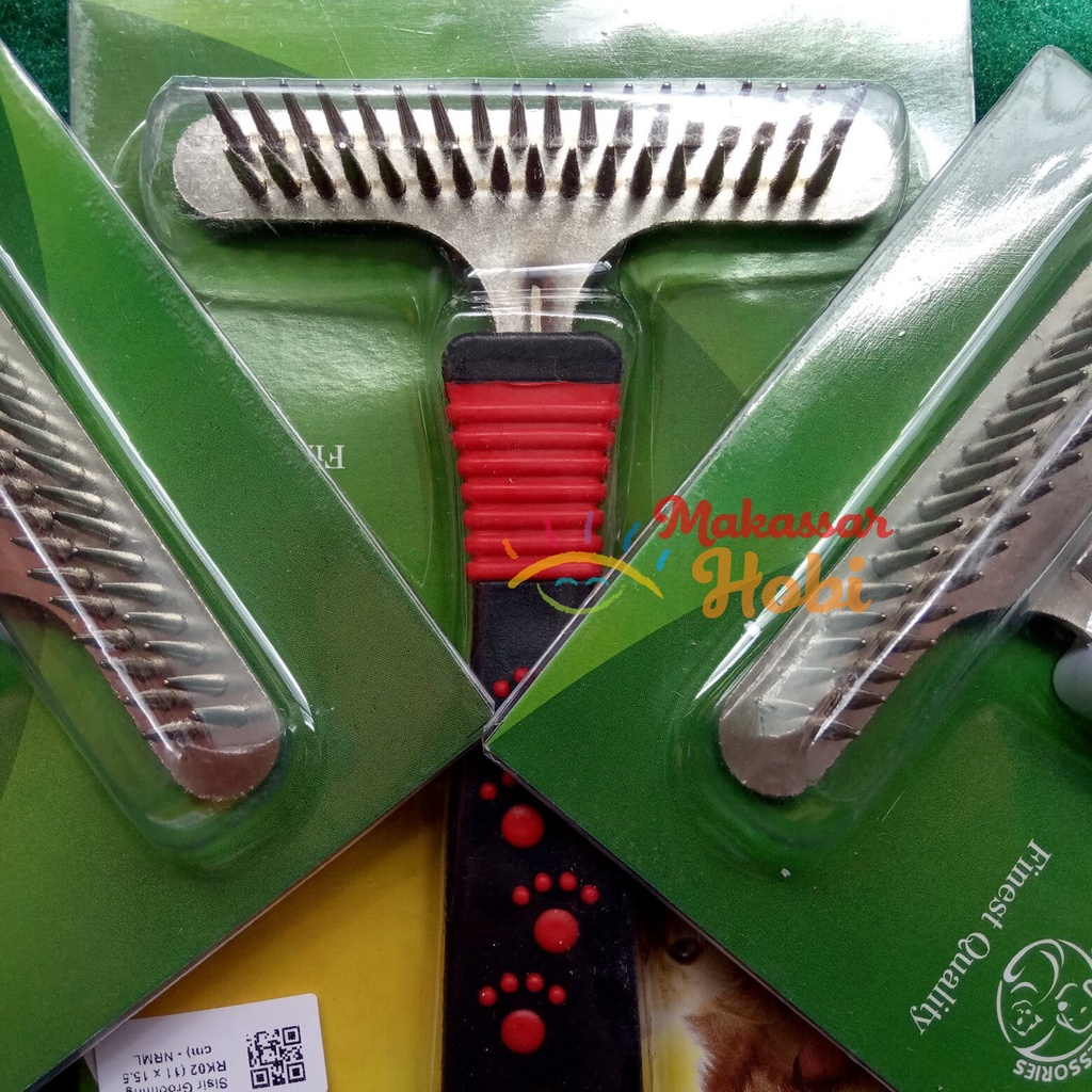 Sisir Grooming RK02 11 x 15.5 cm Serit Bulu Kusut Kucing Anjing Hewan