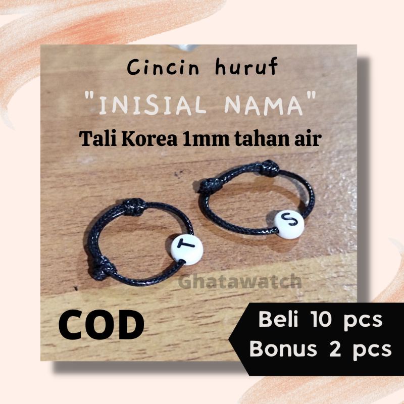 Cincin huruf inisial nama pria wanita
