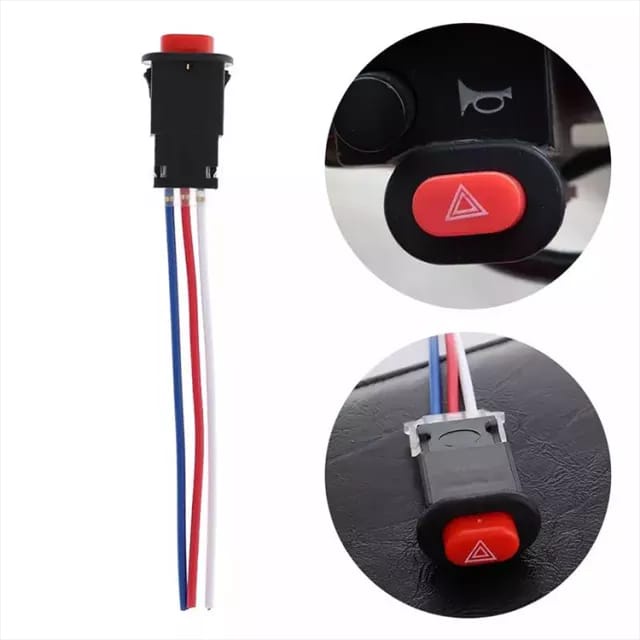 [BISA COD] Saklar Switch Tombol Lampu Hazard On Off LED Motor Mobil Sen Universal