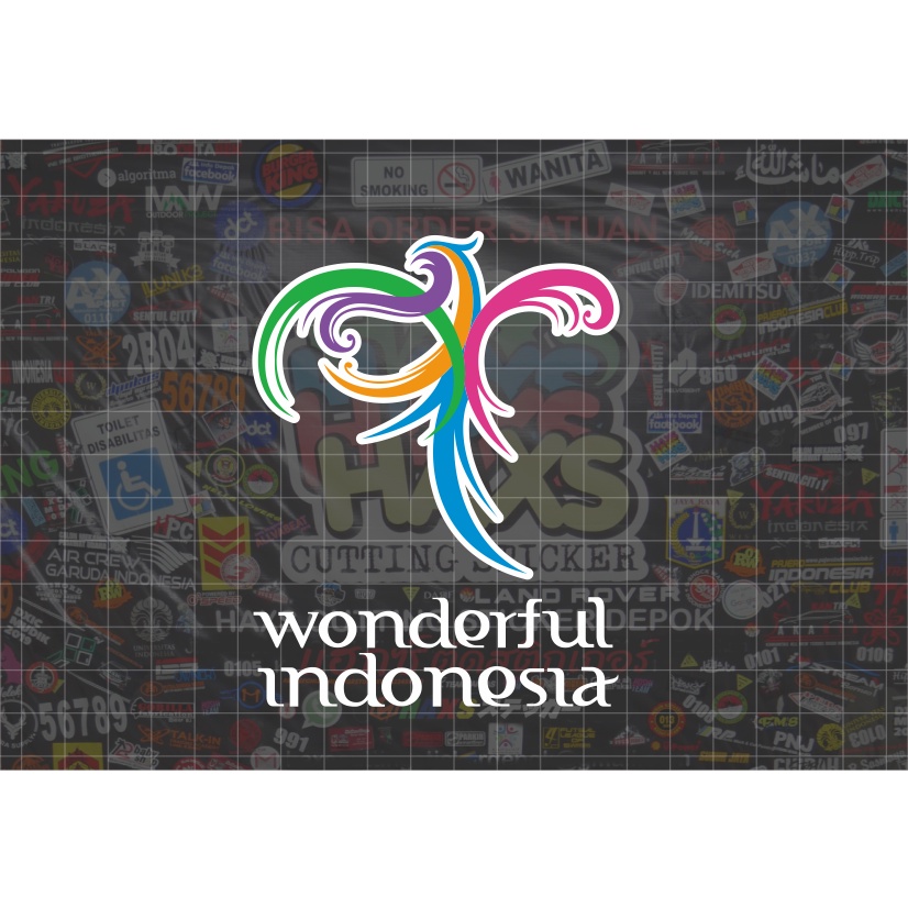 Cutting Sticker Wonderful Indonesia Ukuran 8,5 Cm