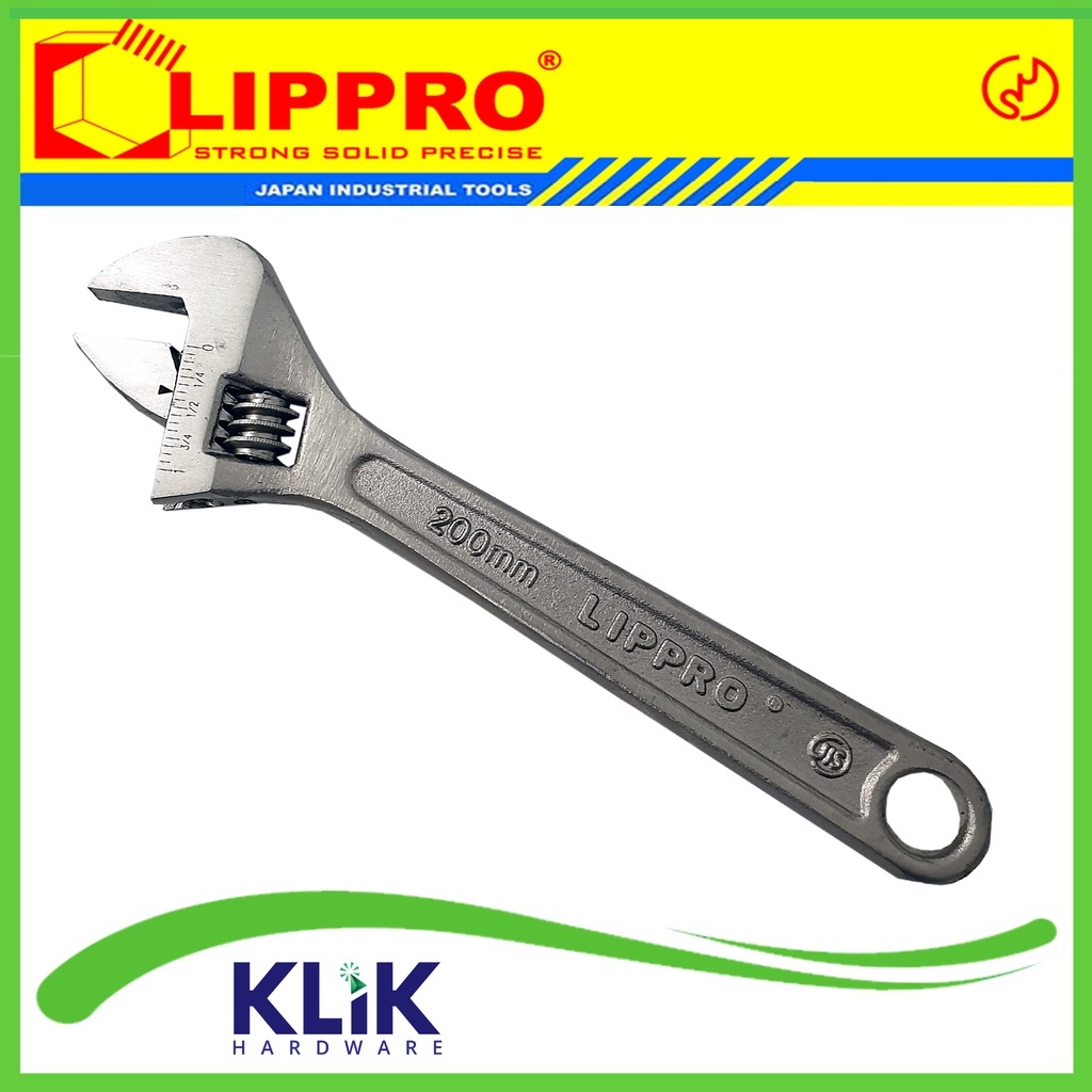 Lippro Kunci Inggris 8 Inch - Adjustable Wrench Heavy Duty