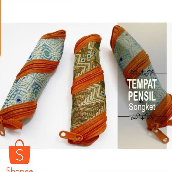 

Grosir Termurah 50 Pcs Souvenir Tempat Pensil Songket Sleting Putar Dan Biasa Khas Palembang