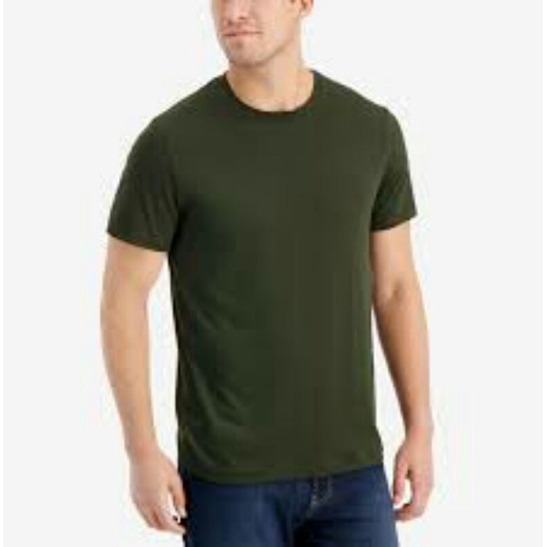 T Shirt Basic Military Colour / Kaos Polos Ijo Army