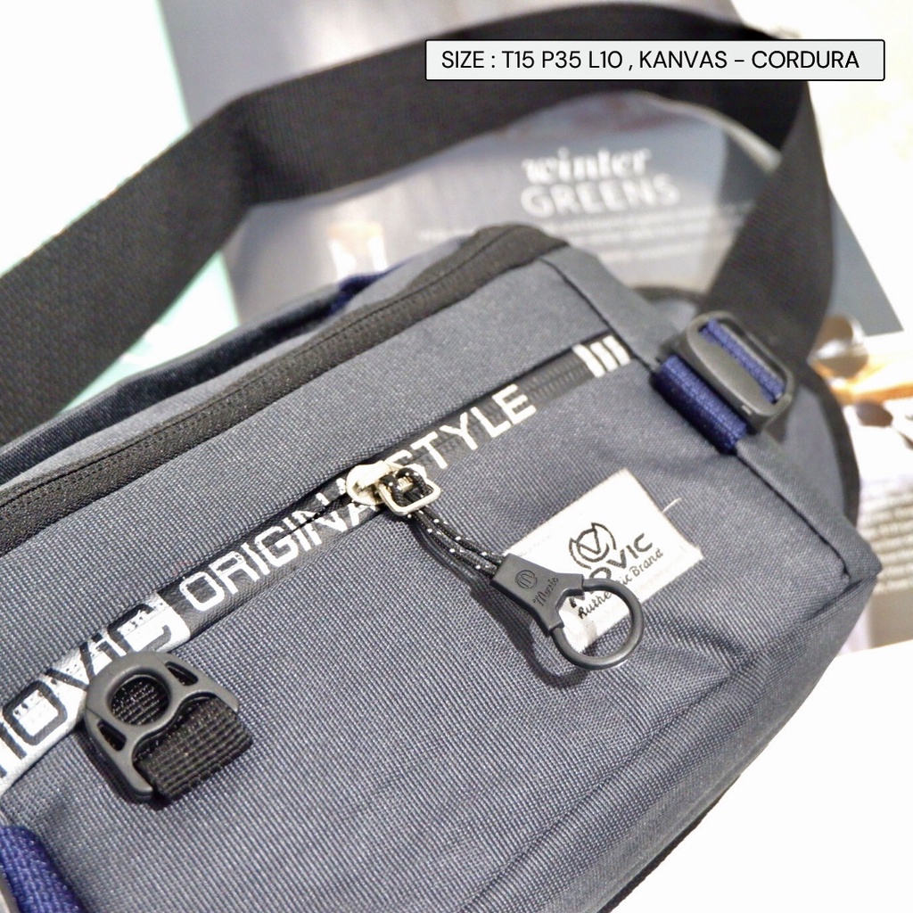 Waistbag cowok bahan cordura tas dada pinggang murah nevset semarang cod promo shopee 1212