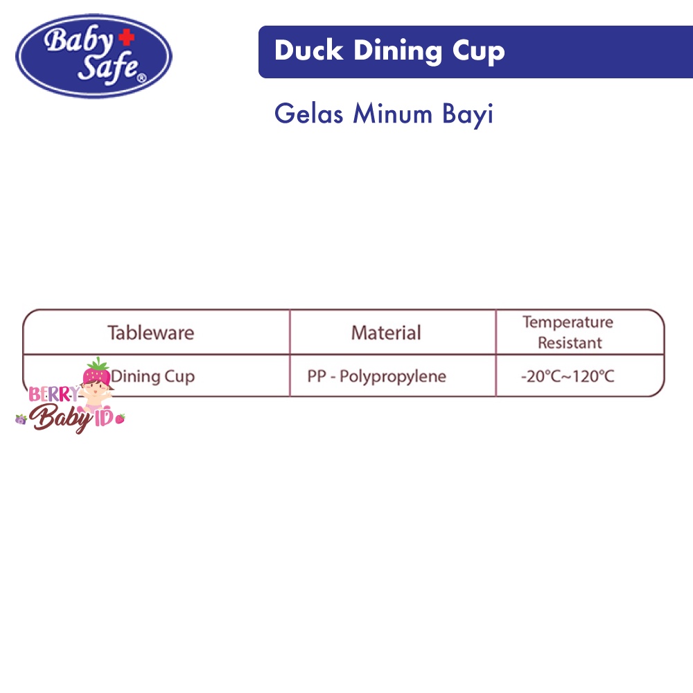 Baby Safe Duck Dining Cup Gelas Cangkir Tempat Minum Bayi 380ml Berry Mart