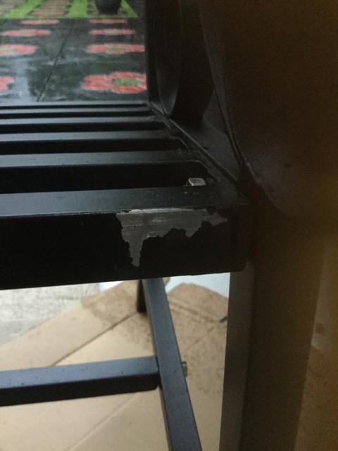 Kursi Taman / Kursi Teras Besi (buat 3 Orang) Model Sandaran Setengah