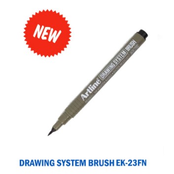 

ARTLINE Drawing Pen Brush Marker EK-23FN - Hitam (lusin)