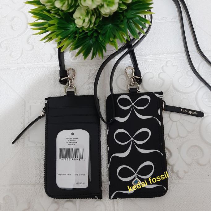 

✨ BISA COD ✨ card case lanyard jae black, elegant bow TERUJI Kode 1451