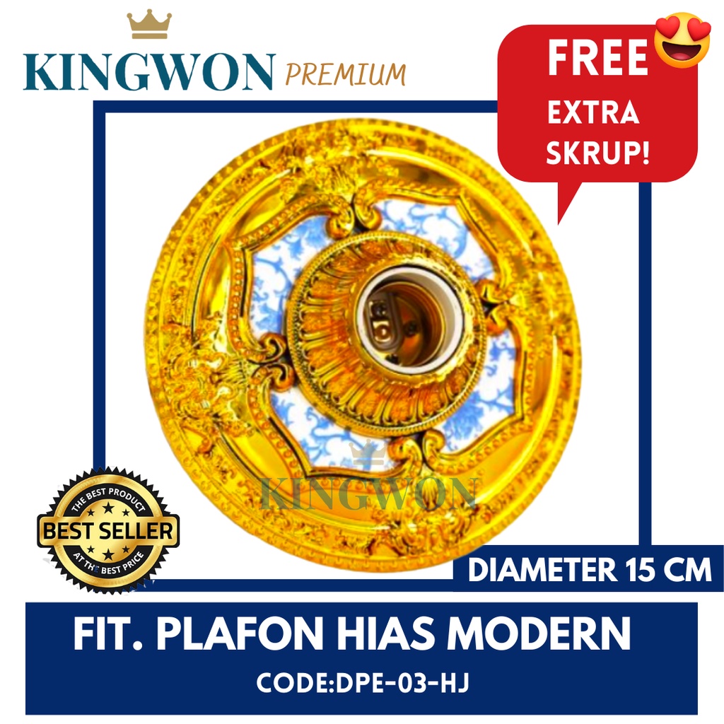 FITTING LAMPU PLAFON HIAS MODERN DPE-03-HJ KINGWON