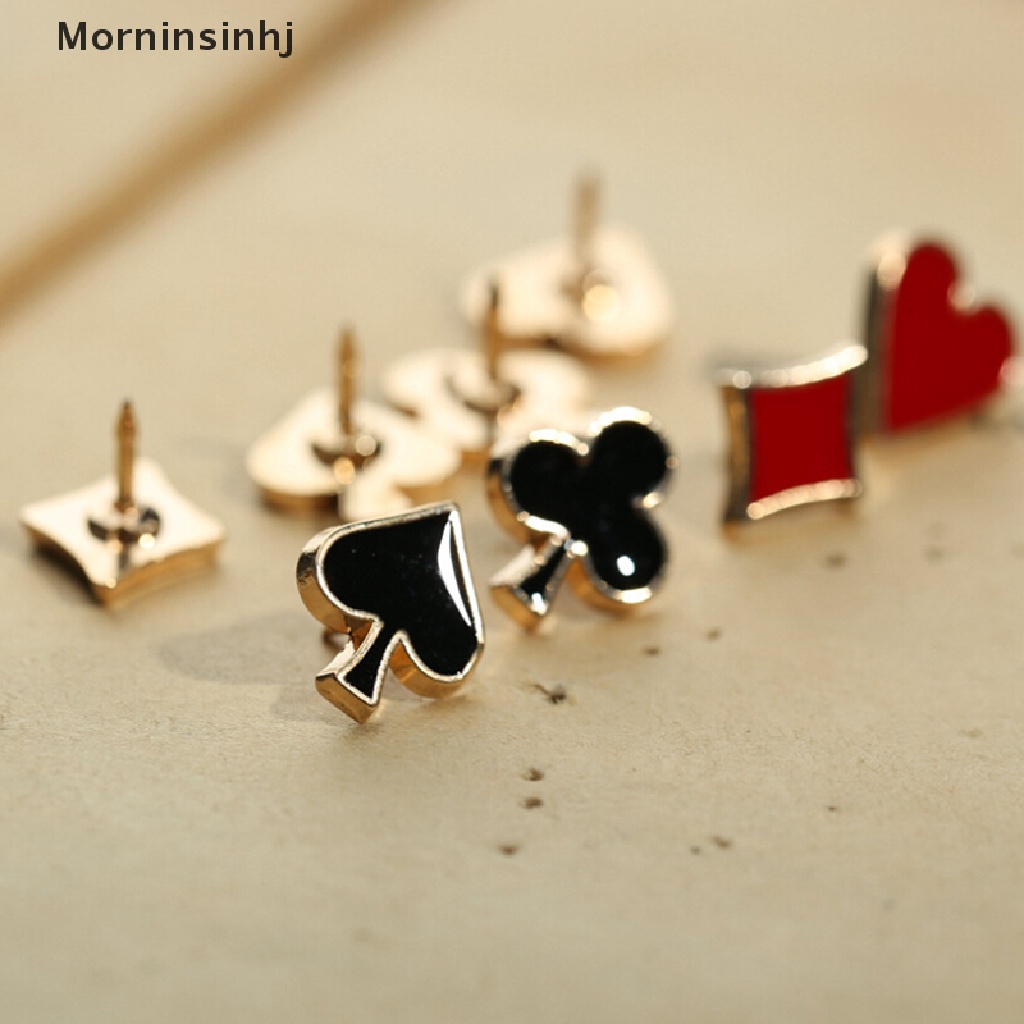 Mornin 4 Pcs Kartun Poker Kerah Pin Pakaian Bros Ransel Kerah Lencana Perhiasan id