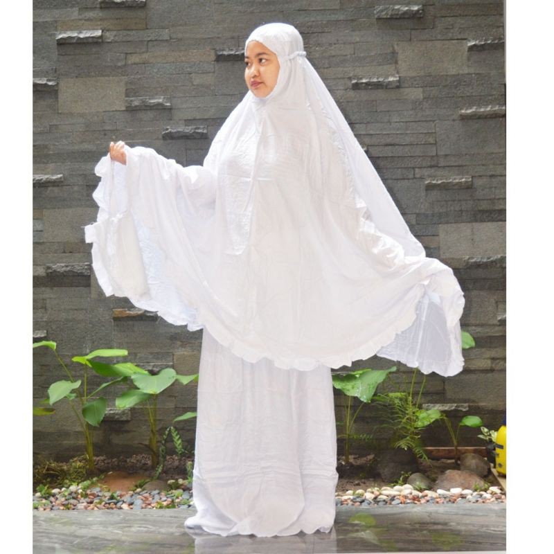 mukena rayon dewasa putih