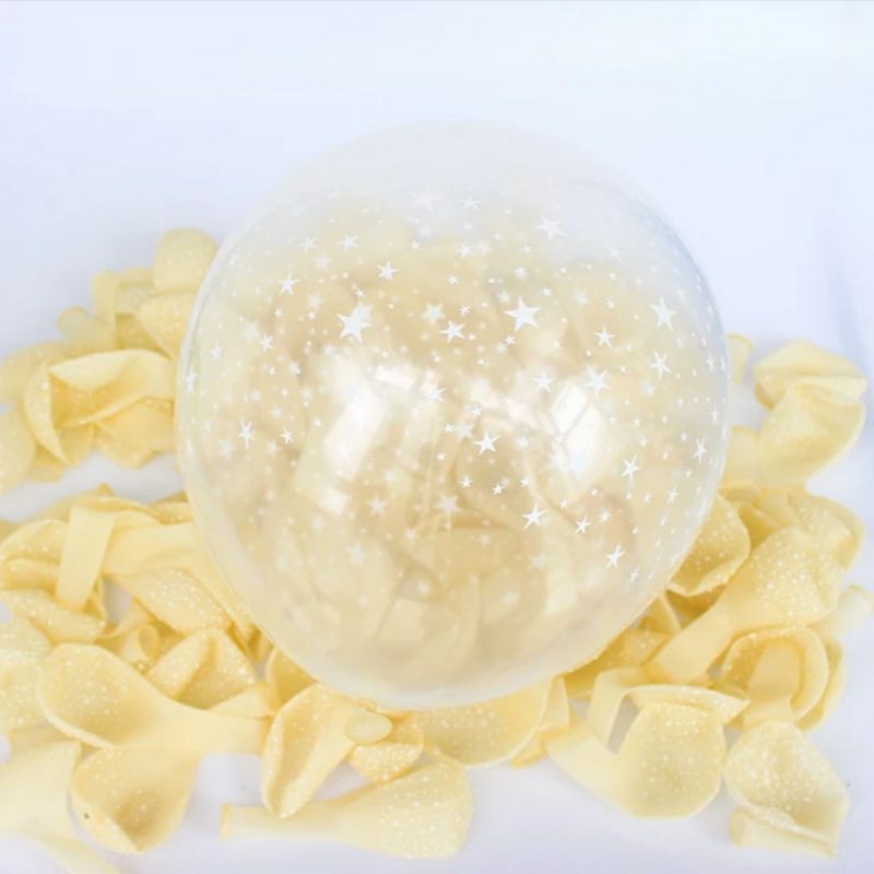 Balon Latex Transparan Bintang