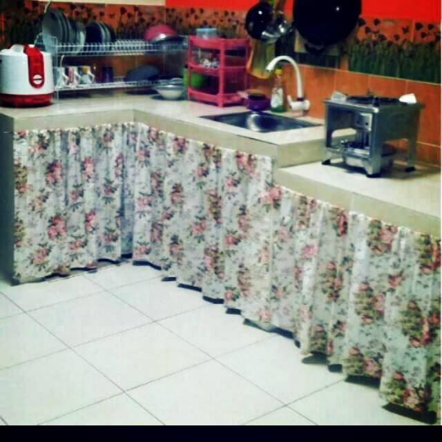 Tirai dapur  gorden dapur  tirai kolong Shopee Indonesia
