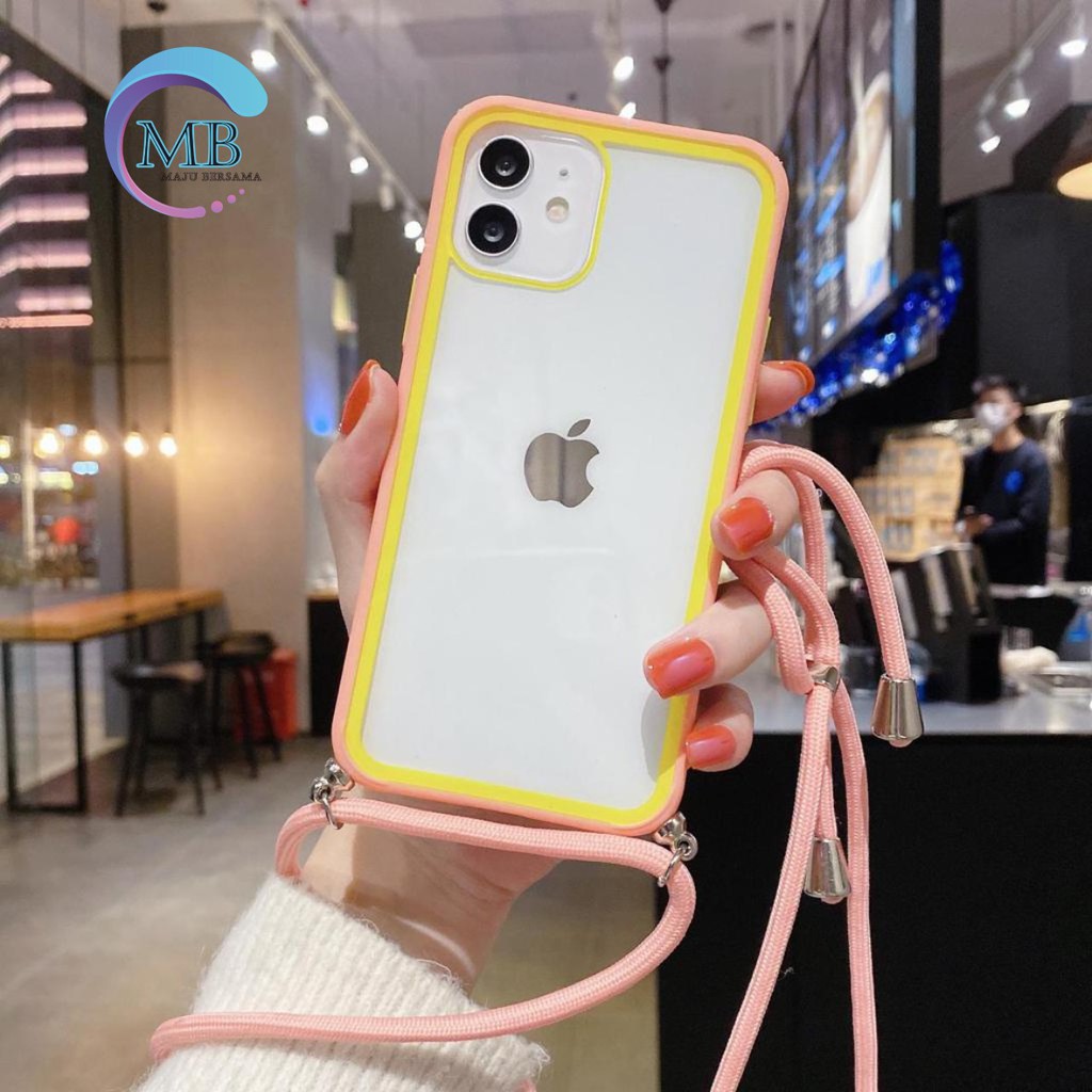 SOFTCASE SLINGCASE LANYARD TALI AURORA IPHONE 6G 7+ 7G 6S 8 6G+ 6S+ 7G+ 8G+ X XR XS MAX MB775