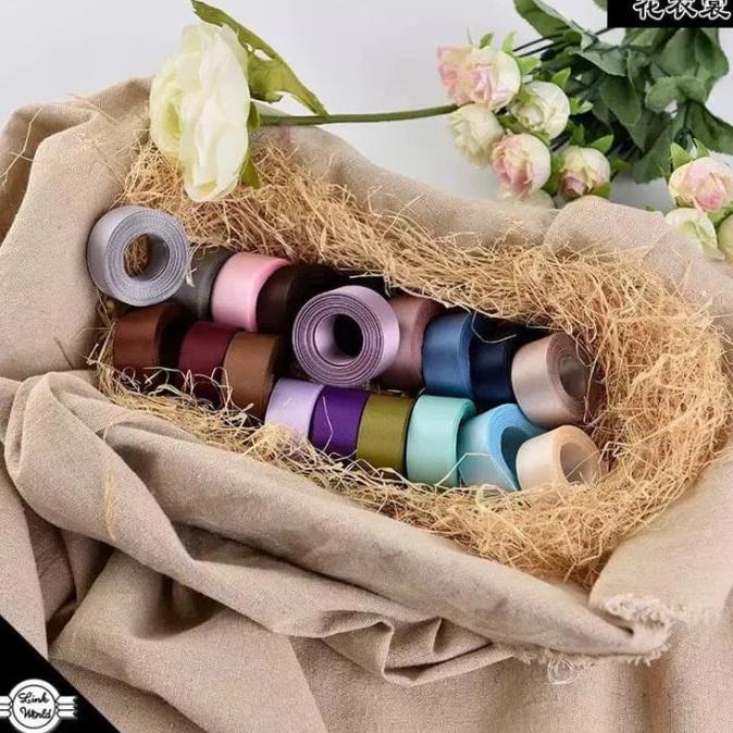 

*#*#*#] double face satin ribbon/pita satin premium 2 sisi 2.5cm/1inch import