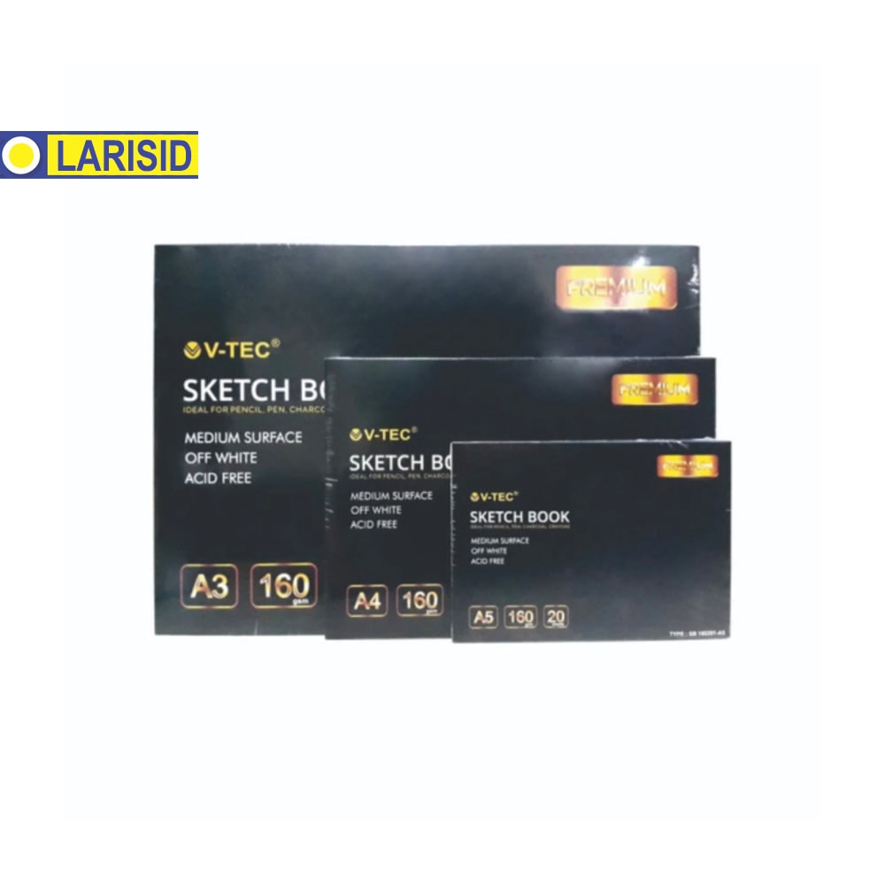 

V-TEC SKETCH BOOK UK A4 160GRM TYPE SB 160202 MEDIUM SURFACE