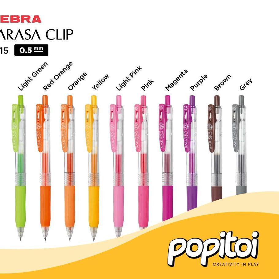 

「VCSW」 ZEBRA SARASA CLIP JJ15 Gel Pen 0.5 mm Pulpen 0.5mm 0,5