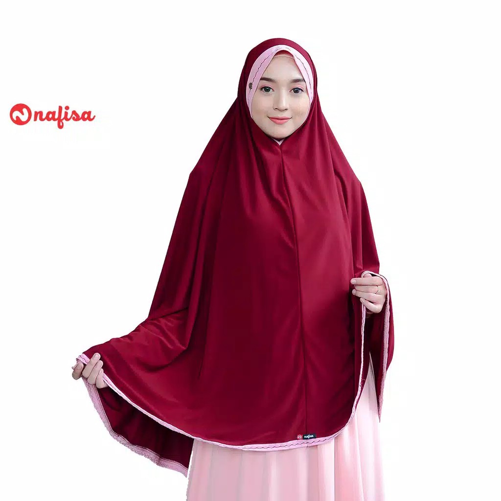 Jilbab Nafisa Yess/NF ADENA/Kerudung Syari Non Pad/Hijab Instan Jumbo Tanpa Bergo