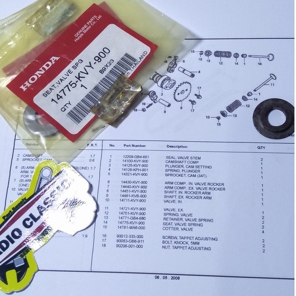 RING PENAHAN PER KLEP HONDA BEAT KARBU ORI AHM 14775KVY900