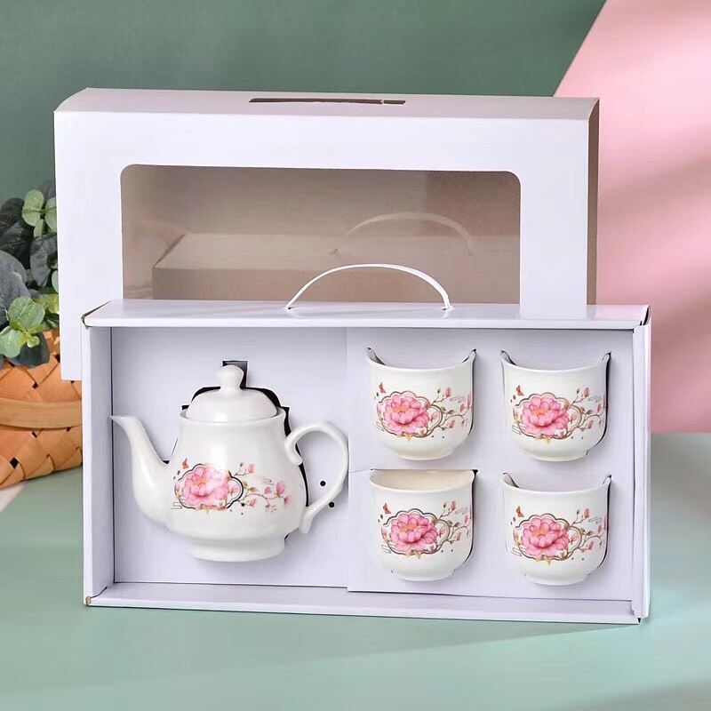 Jual Ceramic Tea Set Teko Cangkir Keramik Teh Kopi Hampers Souvenir T Hadiah Indonesia 2831