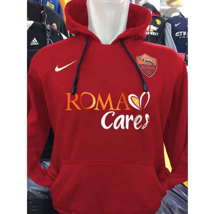 Sweater Hoodie AS Roma O-121 Romanisti Merah Polos Commando Ultra Roma
