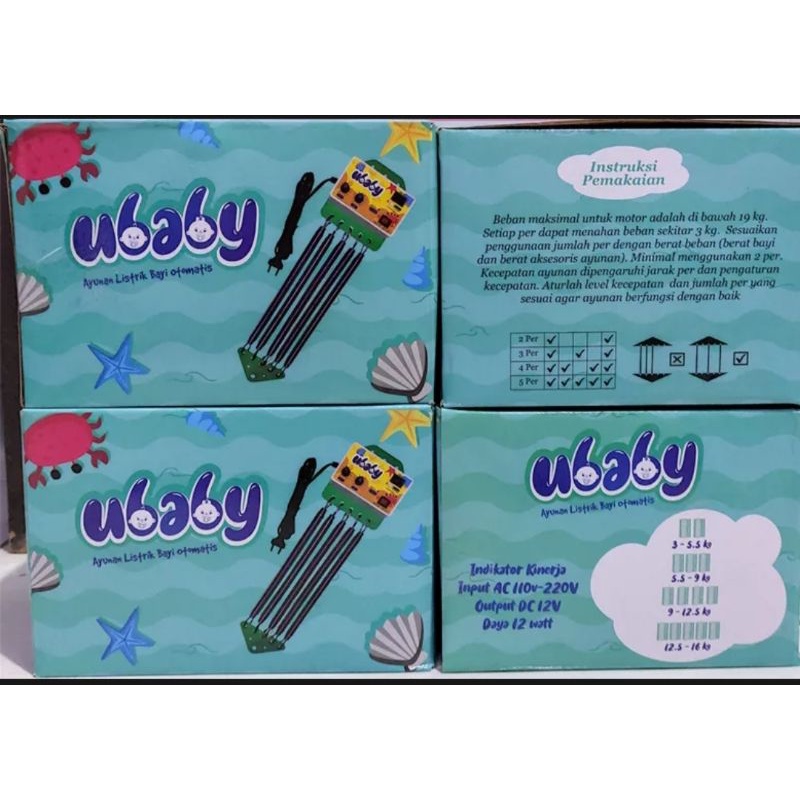 (MAKASSAR) MESIN AYUNAN LISTRIK BAYI MERK U BABY 5 PER ANTI PANAS ANTI KEJUT